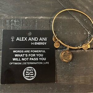 Alex and Ani Gold Inspirational Charm Bracelet
